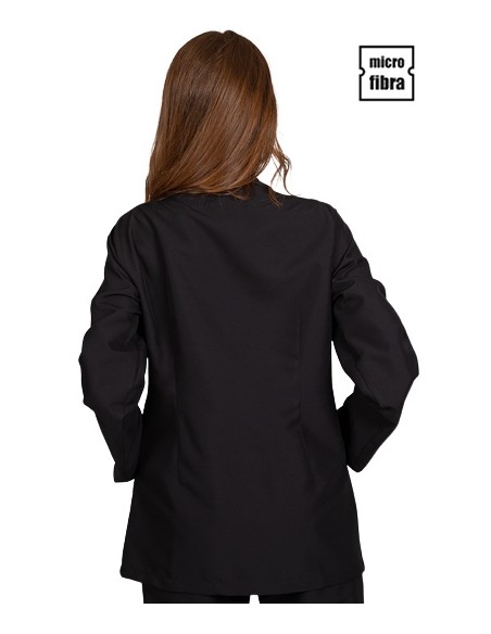 CHAQUETA MICROFIBRA CORCHETES METAL M/L MUJER