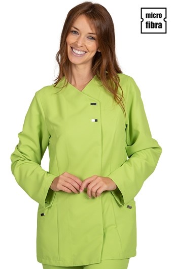 CHAQUETA MICROFIBRA CORCHETES METAL M/L MUJER