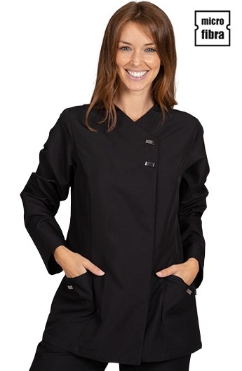 CHAQUETA MICROFIBRA CORCHETES METAL M/L MUJER