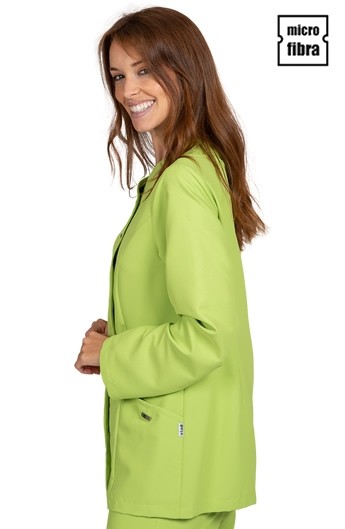 CHAQUETA MICROFIBRA CORCHETES METAL M/L MUJER