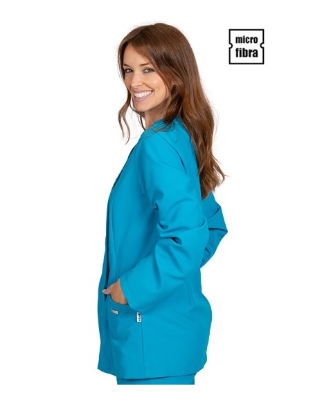 CHAQUETA MICROFIBRA CORCHETES METAL M/L MUJER