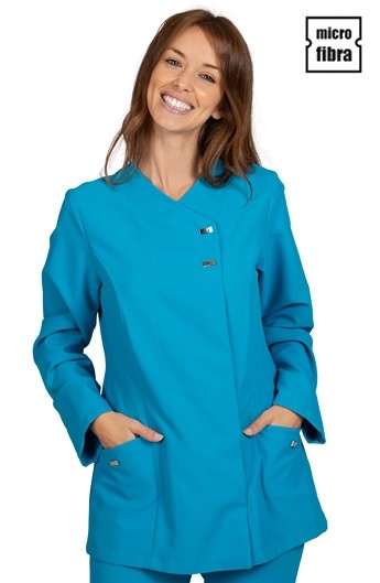 CHAQUETA MICROFIBRA CORCHETES METAL M/L MUJER