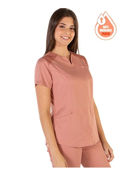 BLUSA  PEACH MANGA CORTA MUJER