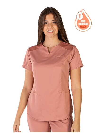 BLUSA  PEACH MANGA CORTA MUJER