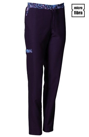PANTALONI IN MICROFIBRA COMBINATI DONNA