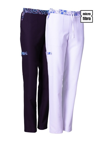 PANTALÓN MICROFIBRA COMBINADO MUJER