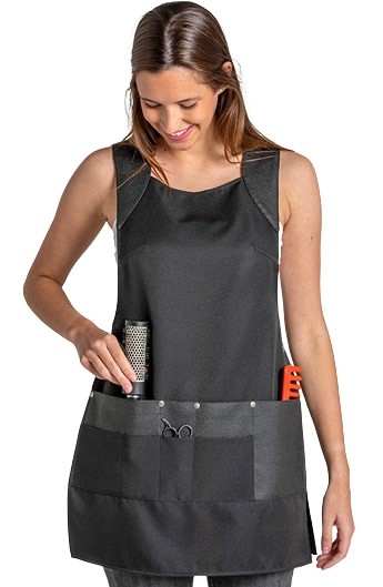 GREMBIULE MULTI-TASCHE NERO COMBINATO
