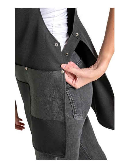 GREMBIULE MULTI-TASCHE NERO COMBINATO