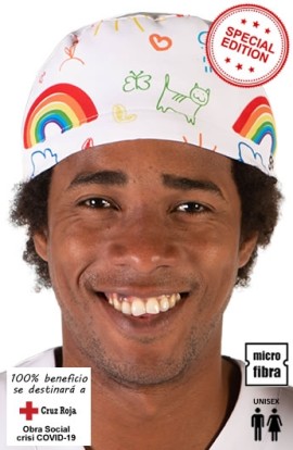 CAPPELLO SANITARI UNISEX CON STRISCE  ARCOBALENO EDIZIONE SPECIALE