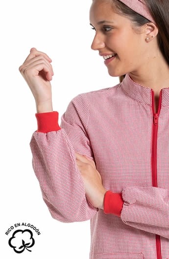 CAMICE MAESTRA VICHY ROSSO