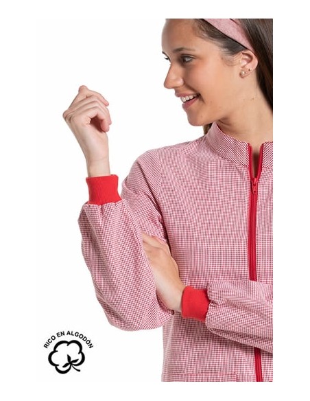 CAMICE MAESTRA VICHY ROSSO
